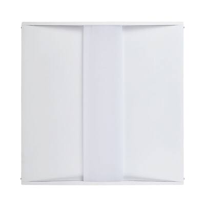 Euri Lighting 2x2 Center Basket Troffer, Field Selectable Wattage 25W-35W and CCT (3,4,5K), 0-10v Dimmable