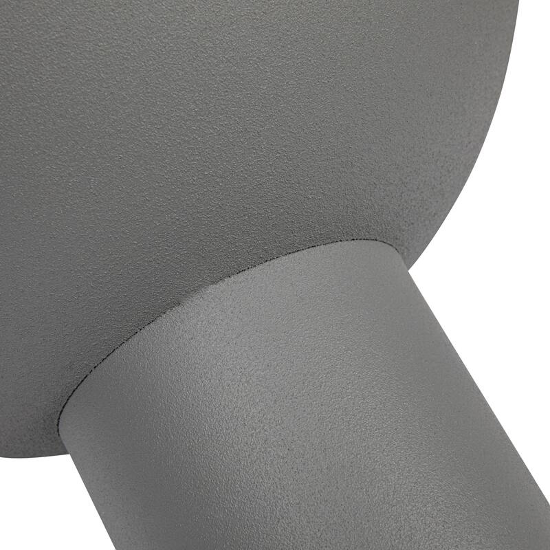 Decorative Metal Footed Bowl, Grey
