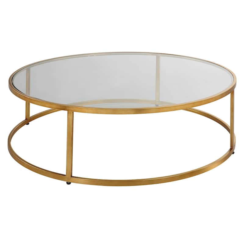 Uttermost Radius Modern Circular Coffee Table - 48"W x 15"H x 48"D