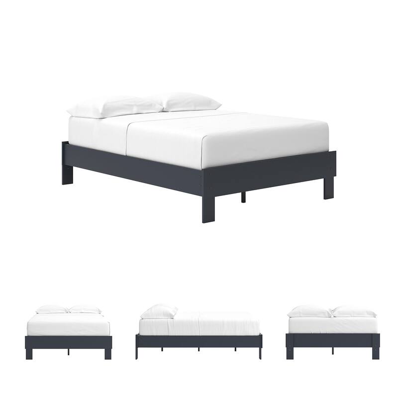 Signature Design by Ashley Simmenfort Blue Platform Bed