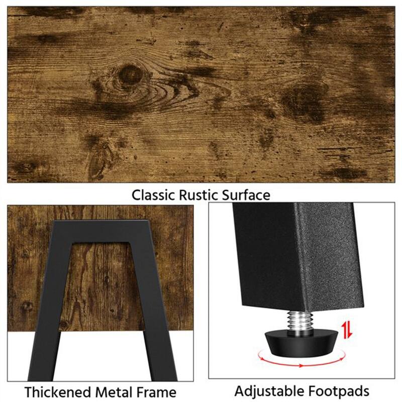 VECELO Gray Mid-Century Modern 3-Tier Stackable Nightstand Set of 1/2 Nightstands with Metal Frame for Bedroom Living Room