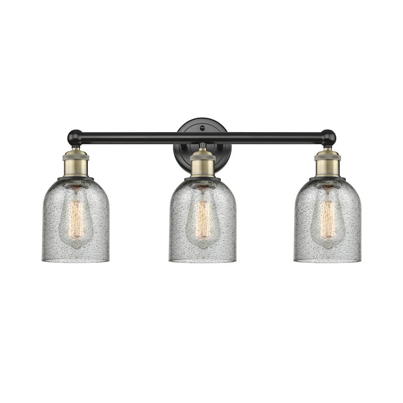 Innovations Lighting 616-3W-12-23 Caledonia Vanity Caledonia 3 Light - Black Antique Brass / Charcoal