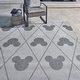 preview thumbnail 6 of 7, Licensed Disney Mickey Mouse Grey/ Cream Modern Argyle Flatweave Indoor/ Outdoor Area Rug