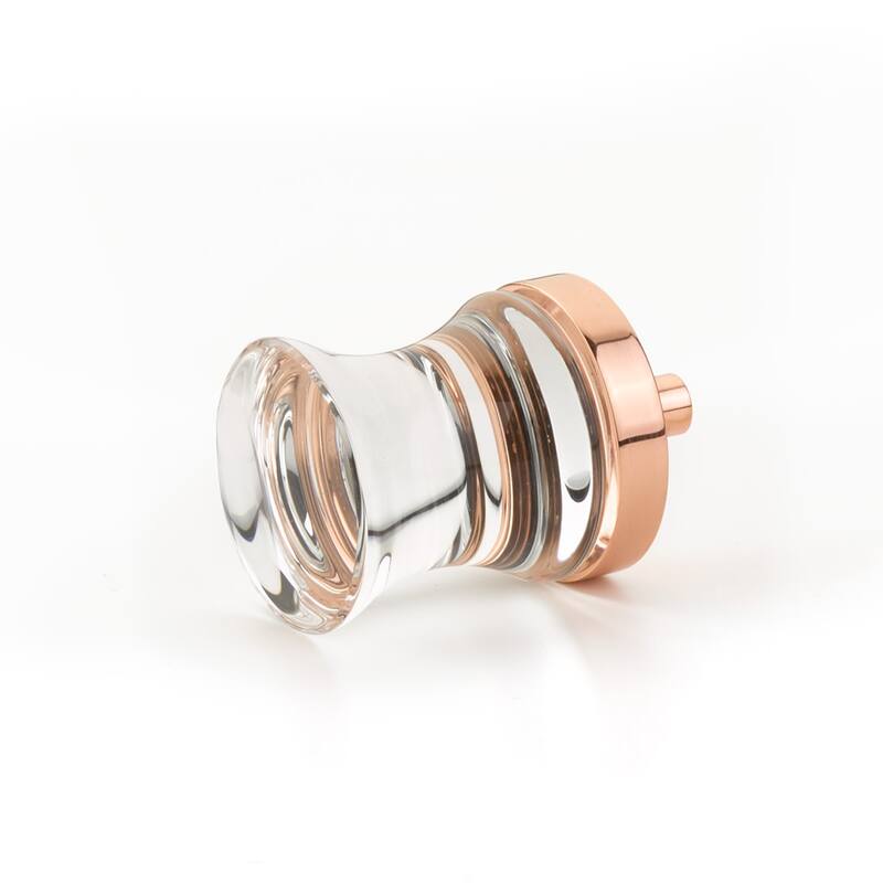 Schaub and Company City Lights 1-1/8" Contemporary Hourglass Concave - Polished Rose Gold