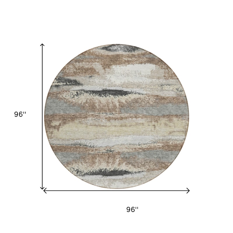 HomeRoots Abstract Transitional Rectangle Outdoor Rug