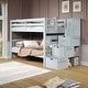 preview thumbnail 28 of 35, Taylor & Olive Trillium Twin over Twin Stairway Bunk Bed, 3 Steps