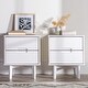 preview thumbnail 15 of 39, Middlebrook Mid-Century Solid Wood 2-Drawer Nightstand, Set of 2 White