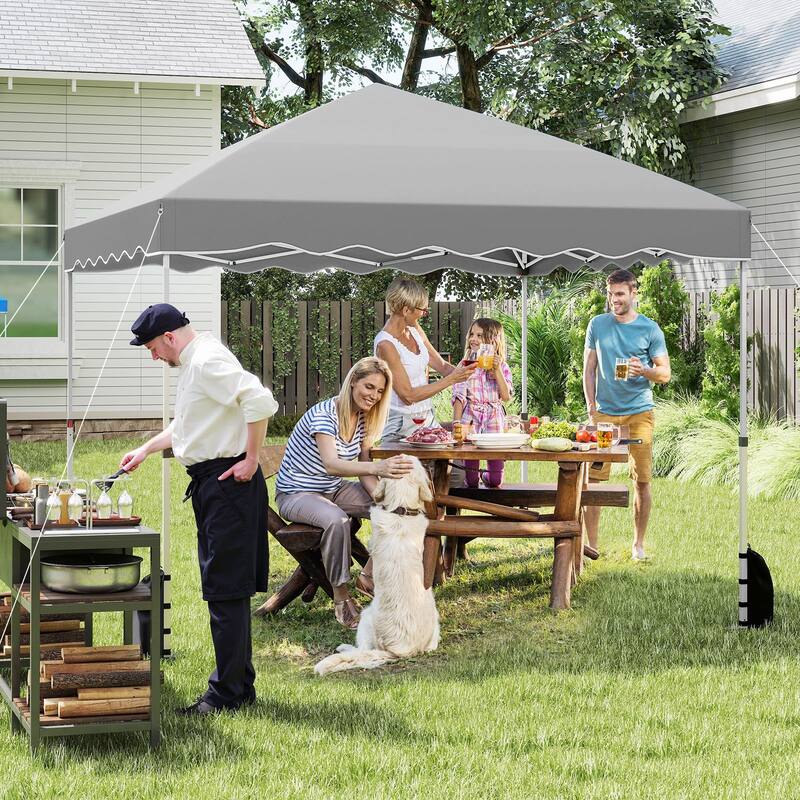Gymax 10 X 10 FT Pop up Canopy Tent Portable Foldable Patio Shelter w/