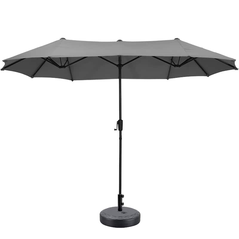 Autlaycil 13 ft Patio Umbrella with Crank Outdoor Umbrella with Base
