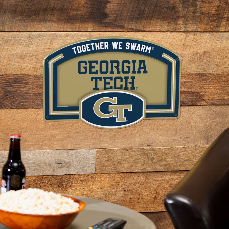 Georgia Tech Embossed Steel Wall Sign, 11" x 17"