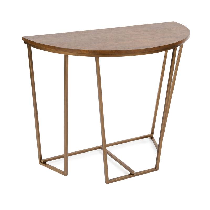 Kate and Laurel Solvay Wood and Metal Console Table - 36x18x29.75