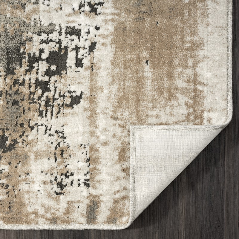 N Natori Serengeti Brushstroke Abstract Area Rug