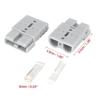 50A Gray Quick Battery Connector Power Adapter Set for Forklift RV Trailer