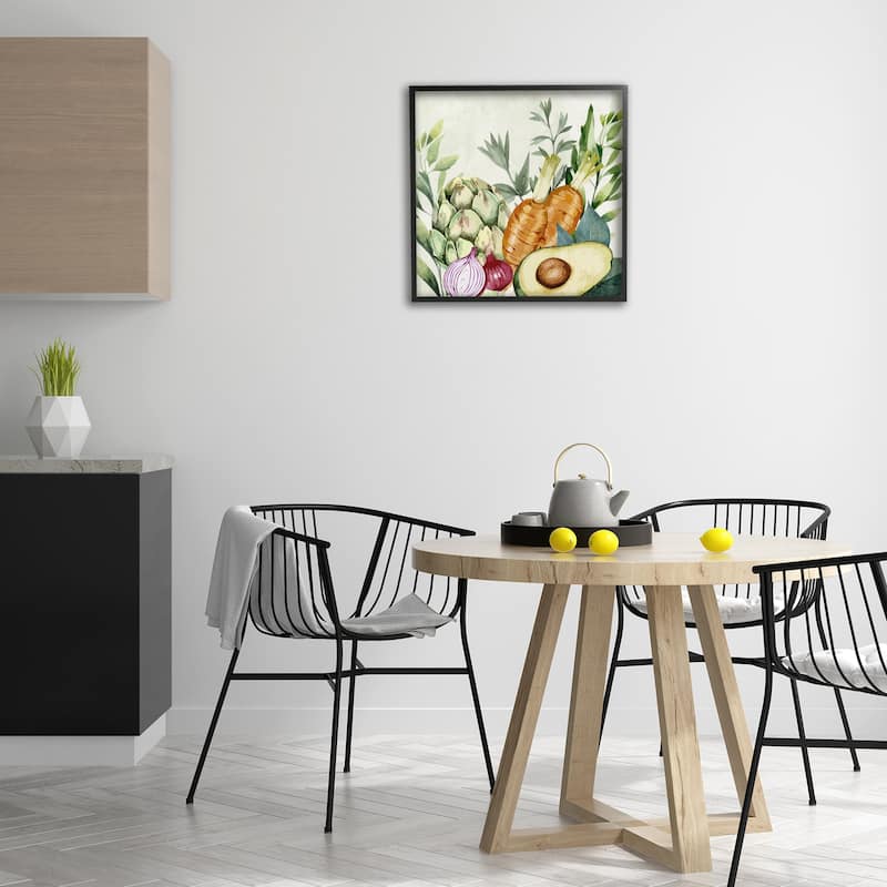 Stupell Organic Vegetable Harvest Framed Giclee Art Design By Kim Allen