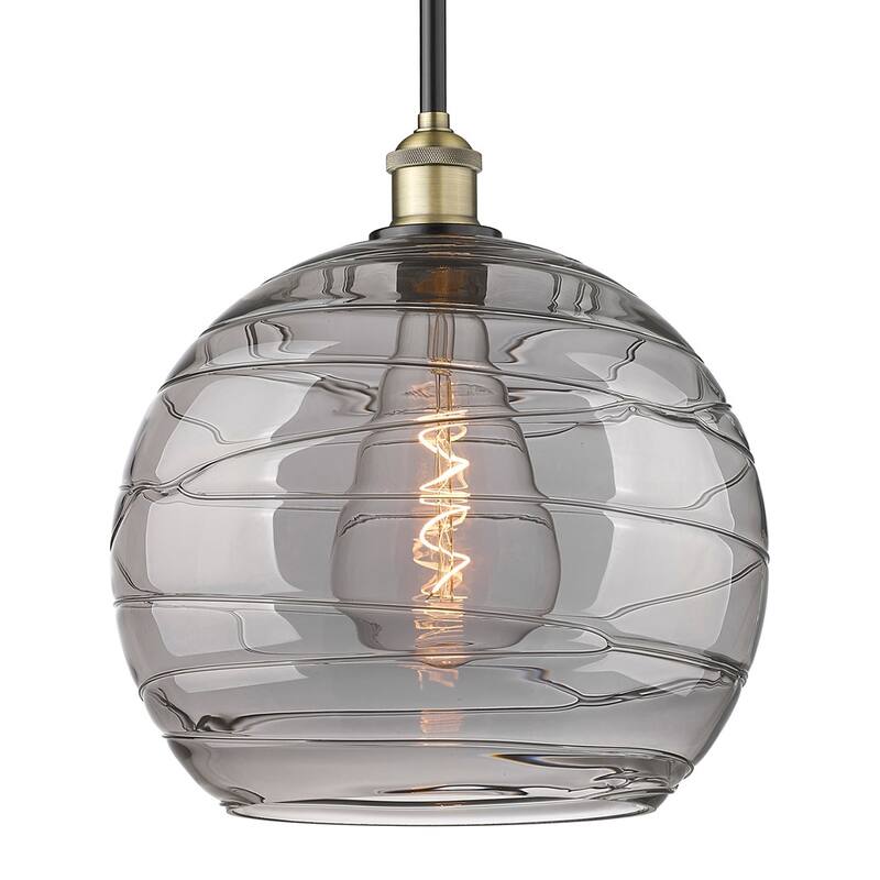 Innovations Lighting 616-1S 15 14 Athens Deco Swirl Pendant Athens - Black Antique Brass