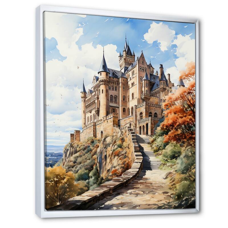 Designart "Germany Hohenzollern Castle" Germany Framed Canvas Wall Art