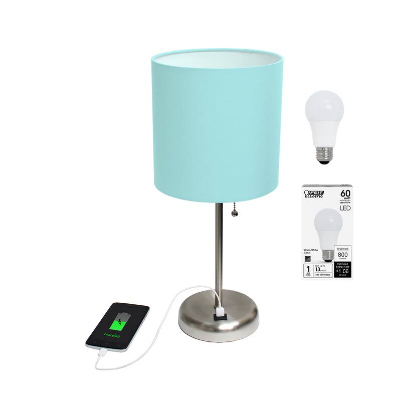 Simple Designs 19.5" Desk Lamp with Feit LED Bulb Included - 19.50