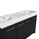 preview thumbnail 75 of 76, Plywood Freestanding Bathroom Vanity in Black Chestnut with Integrated Resin Sink