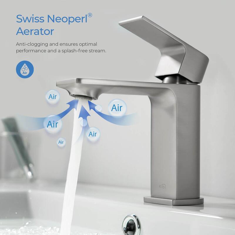 Lead-free Solid Brass Single Handle Bathroom Vanity Faucet with Hose