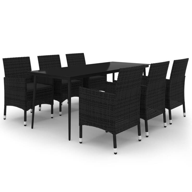 vidaXL Patio Dining Set 3/5/7 Piece Multi Colors 31.5"/55.1" Table Length - 78.7" x 39.4" x 29.1"