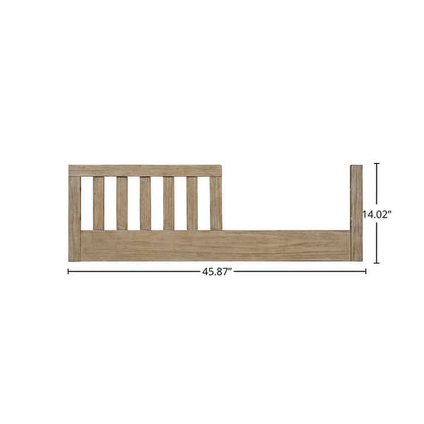 dimension image slide 0 of 2, Bello 46" Wide Cottage Crib Toddler Rail