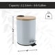 preview thumbnail 58 of 79, Stylish Trash Can with Bamboo Lid and Pedal, 2.5L Capacity - 9.2" H x 8" L x 8" W