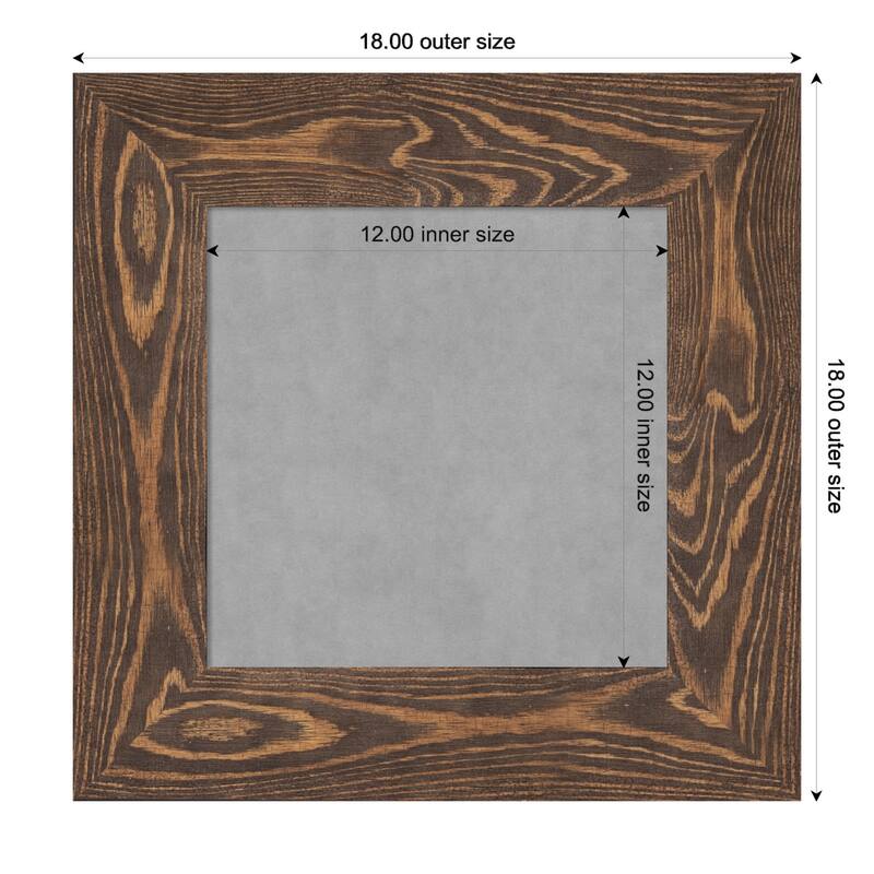 Amanti Art Bridge Brown Framed Magnetic Board - Board Size 12x12