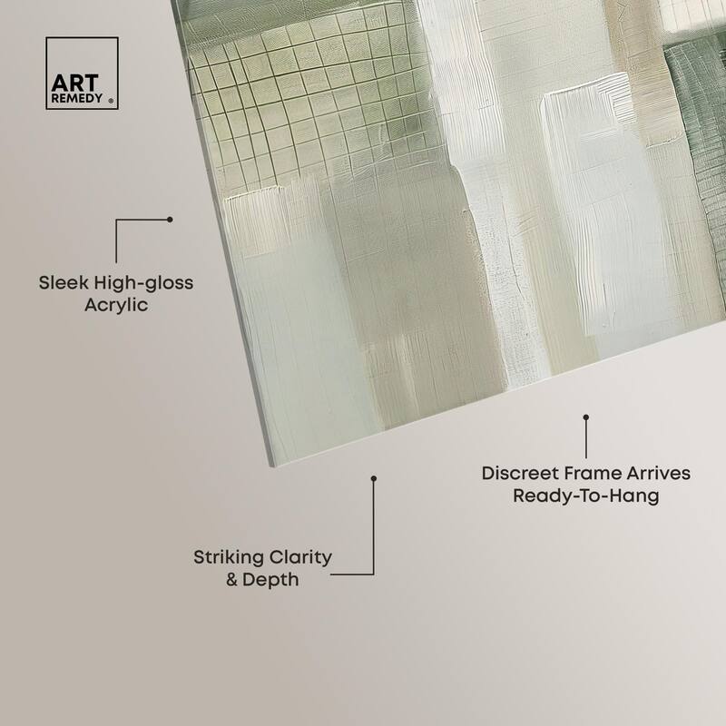 Pale Jade Green II Acrylic by Art Remedy, Ready to Hang