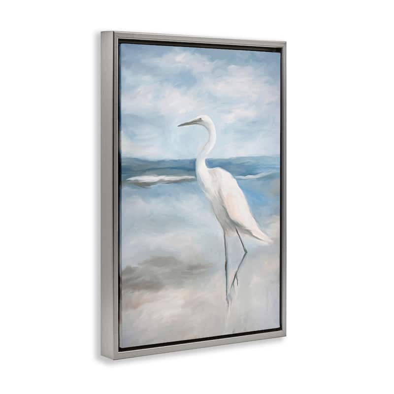 Stupell Elegant Kingdom of Herons Framed Floater Canvas Wall Art Design By Ramona Murdock