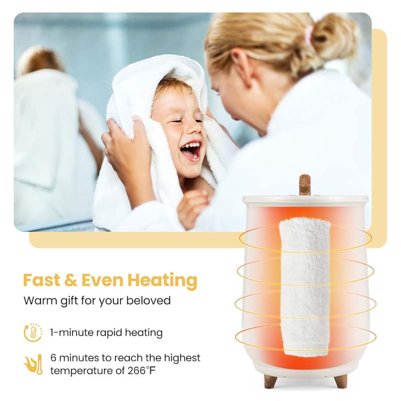 23L Bathroom Towel Warmer Bucket Timer w/ Fragrance Holder & Heating