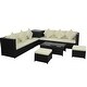 preview thumbnail 1 of 6, vidaXL Patio Sofa Set 26 Pieces Poly Rattan Black