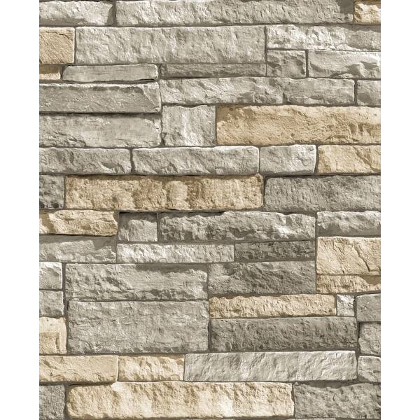 Shop Graham And Brown 32 091 Ledgestone Faux Slate Motif Paper Non