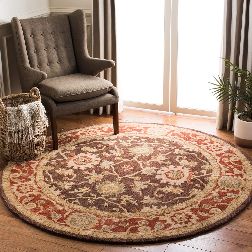 SAFAVIEH Handmade Anatolia Evanthia Traditional Oriental Hand-spun Wool Rug