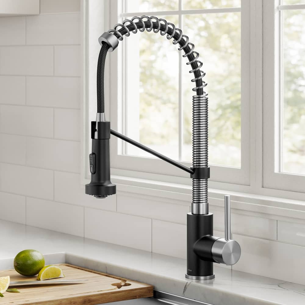 Kraus Bolden 2-Function 1-Handle Commercial Pulldown Kitchen Faucet