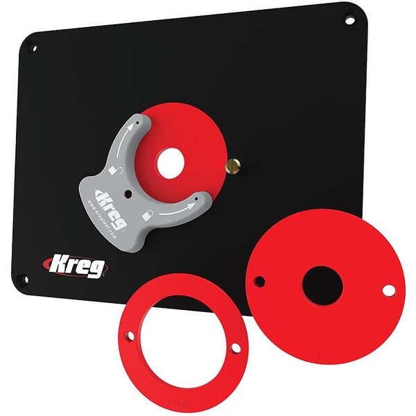 Kreg Molded Precision Router Table Insert Plate Predrilled For Porter Cable Black