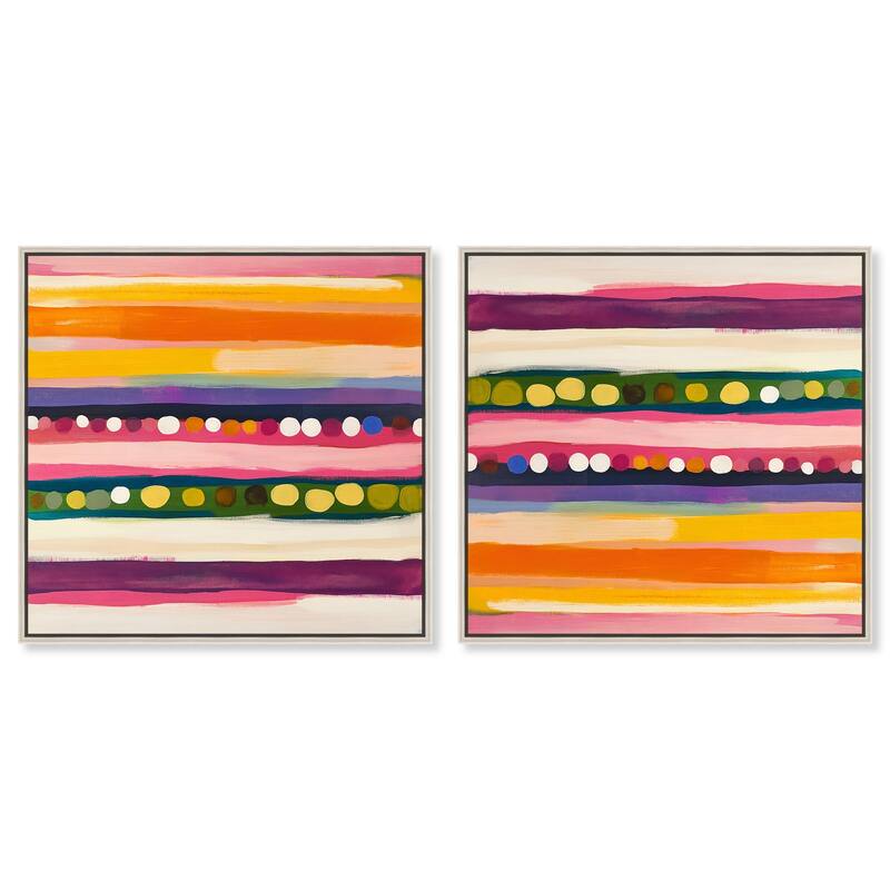 Neon Pastels Sneakers Canvas by Art Remedy - 24" x 36" - Gold