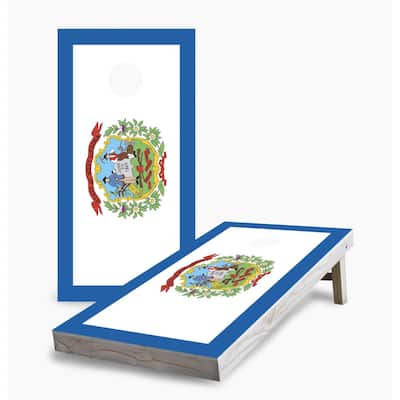 West Virginia State Flag Cornhole Game (Choose Wraps or Boards)
