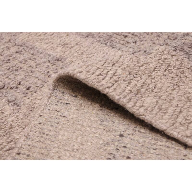 ECARPETGALLERY Hand-knotted Looma Dark Grey Wool Rug - 7'11 x 9'5