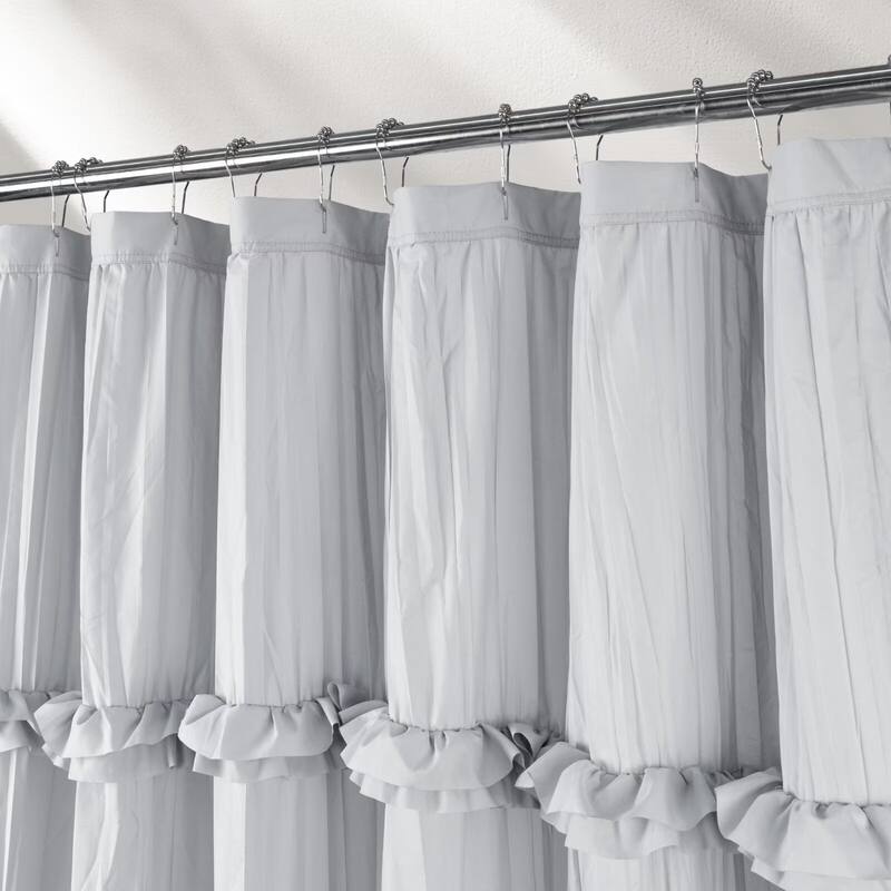 Recycled Ruffles and Pleats Shower Curtain