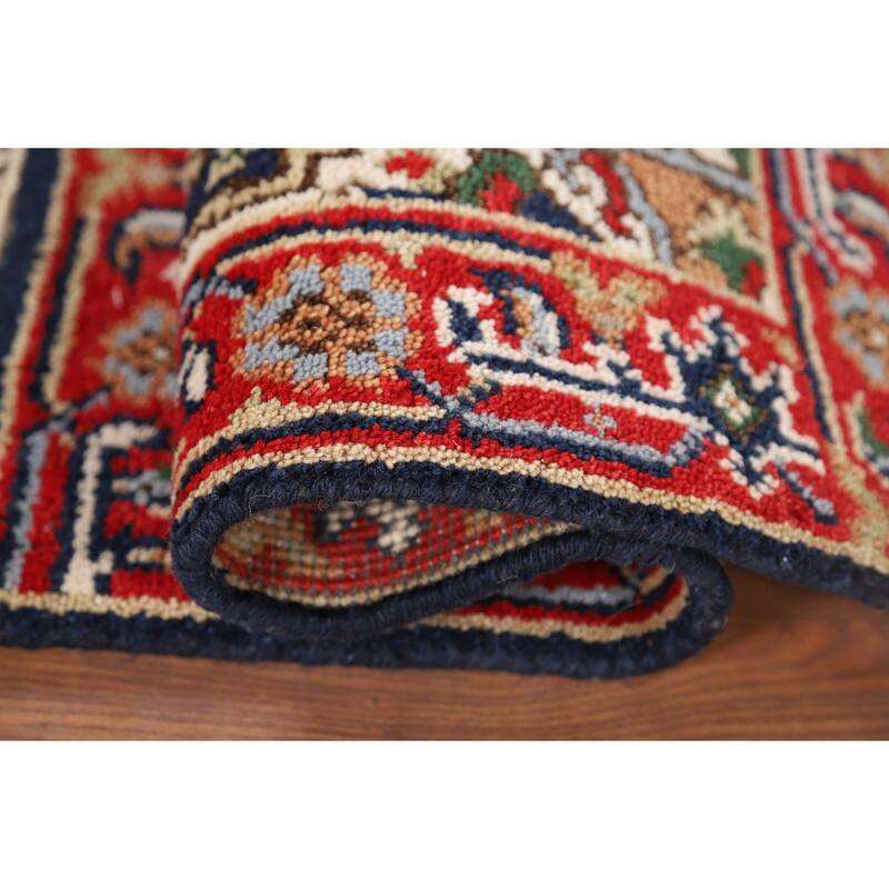 Geometric Heriz Serapi Foyer Rug Hand-Knotted Wool Carpet - 2'0" x 3'0"