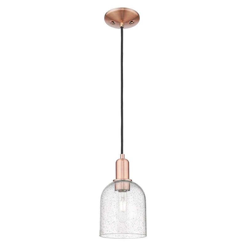 Innovations Lighting Endless Possibilities Arcadia - Bella - 1 Light 6" Cord Hung Mini Pendant - Antique Copper/Seedy