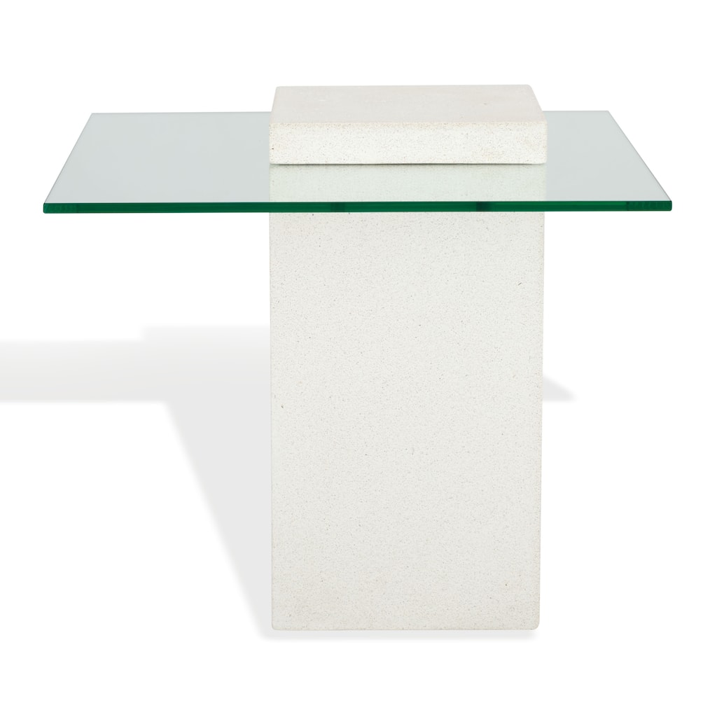 SAFAVIEH Couture Sophibeth Concrete Accent Table - 22"W x 22"D x 20"H