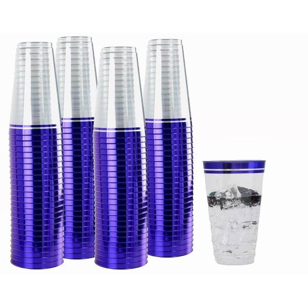 16 Ounce Clear Disposable Plastic Party Cups 2 Line Rim (100 Cups) - Bed  Bath & Beyond - 38377497