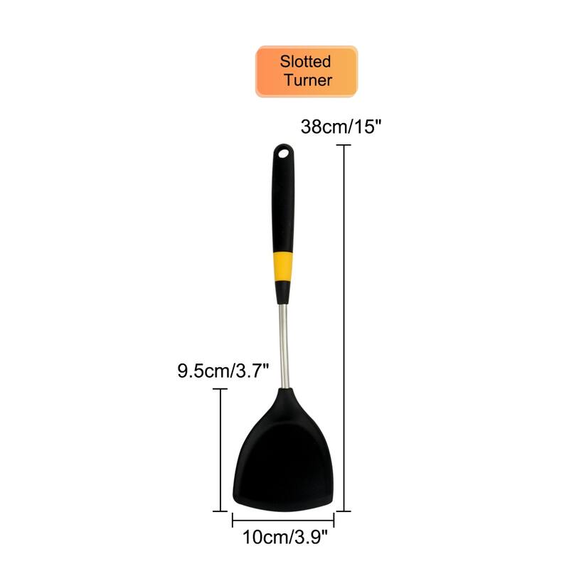 Silicone Turner Heat Resistant Non-stick Cookware Spatula Cooking - 15 " x 3.9 " (L*W)