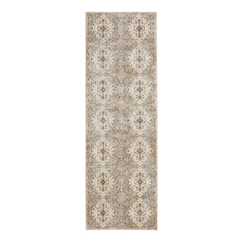 Karastan Gloriana Medallion Woven Area Rug - 2' 6" x 7' 10" - Cream