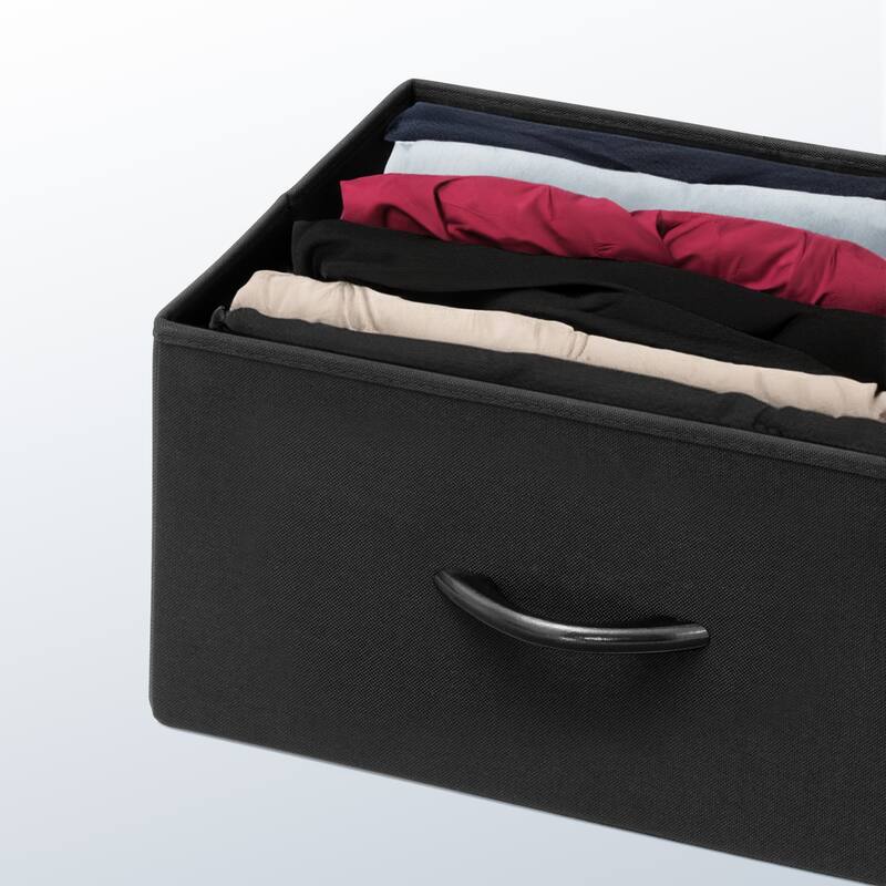 Foldable Drawer Fabric Storage Cubes Organizer Set Drawers of Closet Dresser Chest - Set of 2