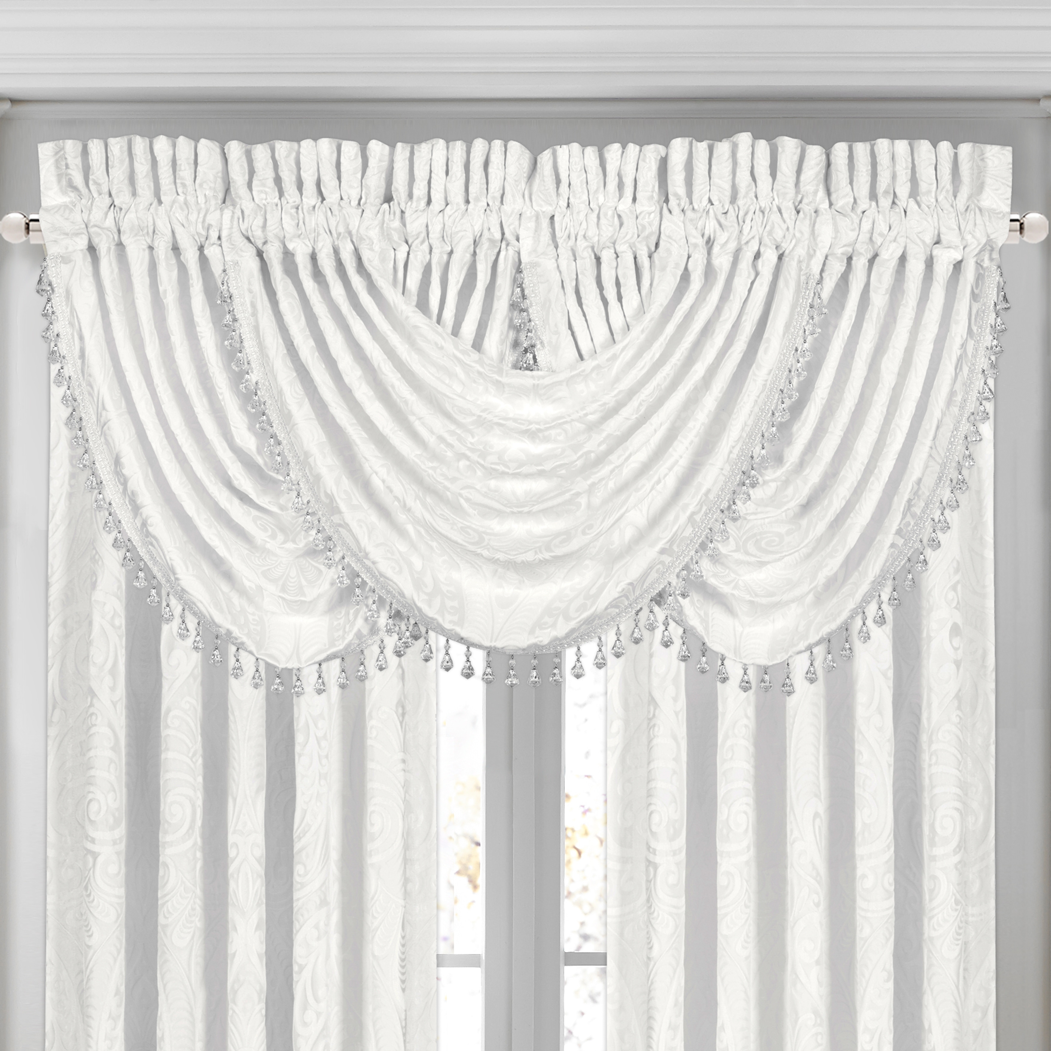 J. Queen New York Bianco Window Waterfall Valance.