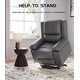 preview thumbnail 3 of 38, Leather Power Lift Recliner with Heat & Massage, Pockets for Elderly
