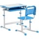 preview thumbnail 8 of 12, Ergonomic Children's Desk and Chair Set with Tilting Desktop, Storage Drawer, and Adjustable Height Blue