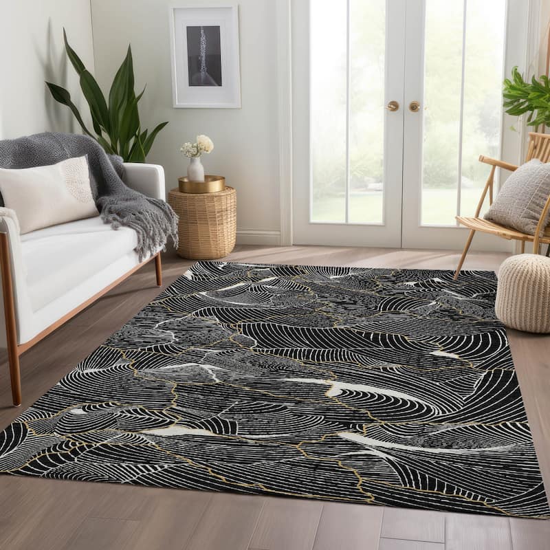 Premium Washable Super Soft Contemporary Puzzle Mayfield Rug